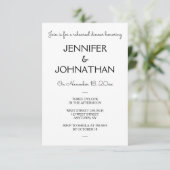 シンプルでモダンなリハーサルの夕食の招待状 招待状 (スタンド正面)