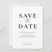 シンプルでモダンな写真付きSave the Date 招待状 (正面)