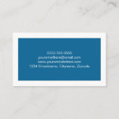 シンプルでモダンな学生の名刺 コーリングカード (裏面)