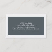 シンプルでモダンな学生の名刺 コーリングカード (裏面)