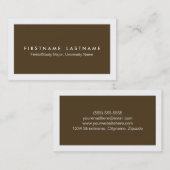 シンプルでモダンな学生の名刺 コーリングカード (正面/裏面)