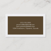 シンプルでモダンな学生の名刺 コーリングカード (裏面)