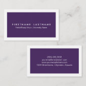 シンプルでモダンな学生の名刺 コーリングカード (正面/裏面)