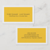 シンプルでモダンな学生の名刺 コーリングカード (正面/裏面)