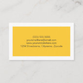 シンプルでモダンな学生の名刺 コーリングカード (裏面)