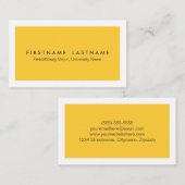 シンプルでモダンな学生の名刺 コーリングカード (正面/裏面)