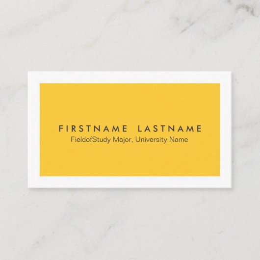 シンプルでモダンな学生の名刺 コーリングカード (正面)