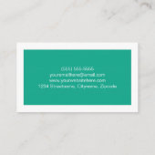 シンプルでモダンな学生の名刺 コーリングカード (裏面)