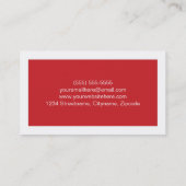 シンプルでモダンな学生の名刺 コーリングカード (裏面)