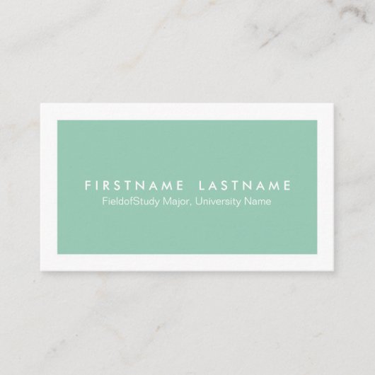シンプルでモダンな学生の名刺 コーリングカード (正面)