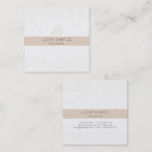 シンプルでモダンな専門のエレガントな色のモノグラム スクエア名刺 (正面/裏面)