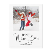 シンプルでモダンな明けましておめでとうの写真の郵便はがき