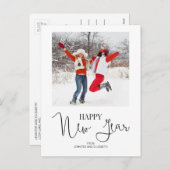 シンプルでモダンな明けましておめでとうの写真の郵便はがき シーズンポストカード (正面/裏面)