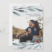 シンプルでモダンな植物のホリデー写真 シーズンカード (正面)