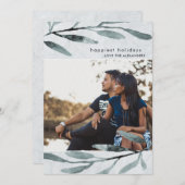 シンプルでモダンな植物のホリデー写真 シーズンカード (正面/裏面)