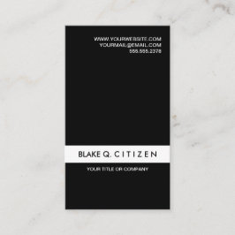 シンプルでモダンな白黒名刺 名刺