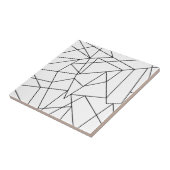 シンプルでモダンな白黒幾何学的なパターン タイル (側面)