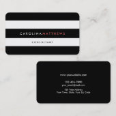 シンプルでモダンな白黒|の名刺 名刺 (正面/裏面)