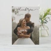 シンプルでモダンな結婚式のお礼 サンキューカード (スタンド正面)
