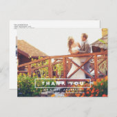 シンプルでモダンな結婚式の写真　感謝のポストカード ポストカード (正面/裏面)