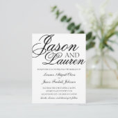 シンプルでモダンな結婚式招待状 招待状 (スタンド正面)