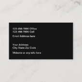 シンプルでモダンな金属一見 名刺 (裏面)