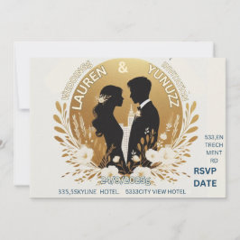 シンプルでユニークな結婚式のカード 招待状