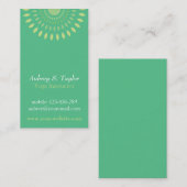 シンプルでリラックスさせるな緑はヨガの先生を残します 名刺 (正面/裏面)