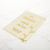 シンプルでロマンチックなデザイン 箔招待状 (回転した状態)