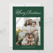 シンプルで上品なクリスマススクリプト 1枚の写真 シーズンカード (正面)