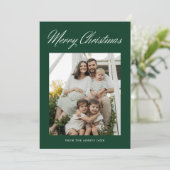 シンプルで上品なクリスマススクリプト 1枚の写真 シーズンカード (スタンド正面)