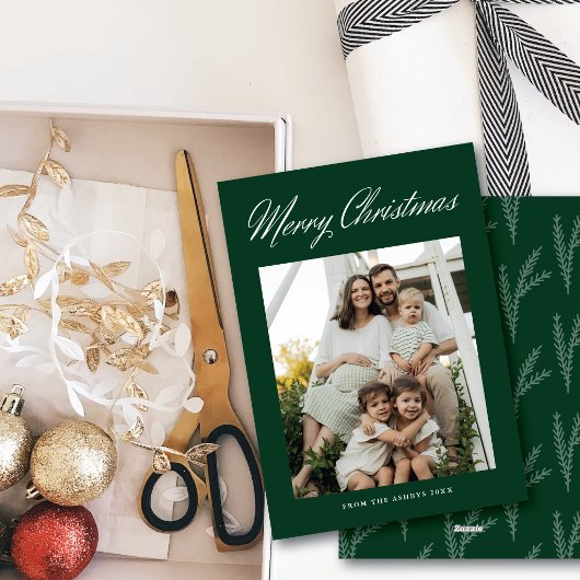 シンプルで上品なクリスマススクリプト 1枚の写真 シーズンカード