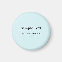 シンプルで上品なテキストテンプレート | ライトブルー マグネット