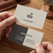 シンプルで上品なプロの通訳者 名刺