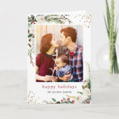 シンプルで上品な冬の植物写真年賀状 シーズンカード (正面)