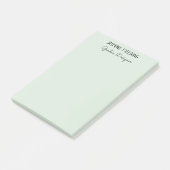 シンプルで上品な淡いセージグリーンの庭園デザイナー ポストイット (アングル)