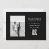 シンプルで上品な白黒二枚写真 セーブザデート (裏面)
