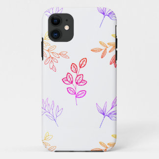 シンプルで上品な葉っぱのiPhoneケース iPhone 11 ケース