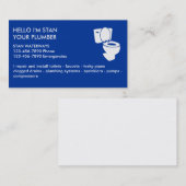 シンプルで利発な鉛管工の名刺 名刺 (正面/裏面)