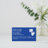 シンプルで利発な鉛管工の名刺 名刺 (スタンド正面)