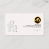 シンプルで創造的なモダンは簿記係に番号を付けます 名刺 (裏面)