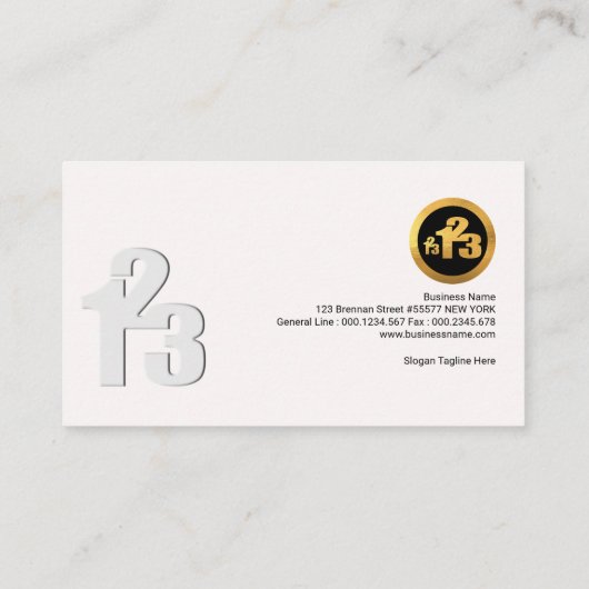 シンプルで創造的なモダンは簿記係に番号を付けます 名刺 (裏面)