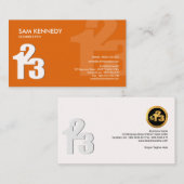 シンプルで創造的なモダンは簿記係に番号を付けます 名刺 (正面/裏面)