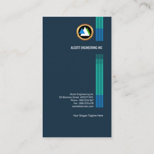 シンプルで創造的な構造矢はエンジニアを並べます 名刺 (裏面)