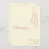 シンプルで及びエレガントで小さいダンサーの招待状 招待状 (正面/裏面)