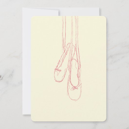 シンプルで及びエレガントで小さいダンサーの招待状 招待状 (裏面)