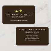 シンプルで及びエレガントな不動産業者 名刺 (正面/裏面)