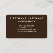 シンプルで及びエレガントな不動産業者 名刺 (裏面)