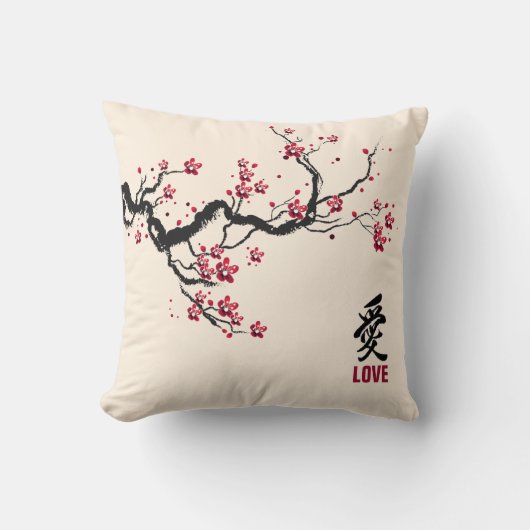 シンプルで及びエレガントな桜愛装飾用クッション クッション (正面)