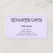 シンプルで及びカジュアルなネイルアーティストの名刺 名刺 (正面)